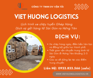 Chành Xe 15 Tấn Vận Chuyển Sài Gòn Hưng Yên – Vận Tải Việt Hương - Báo Giá Nhanh: 0933.833.566(zalo)