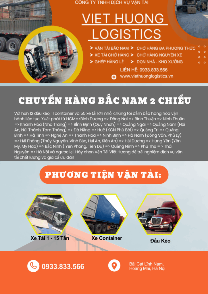 Top 10 Lý Do Chọn Vận Tải Hàng Bắc Nam Chuyển Hàng Bắc Nam 2 Chiều - Vận Tải Việt