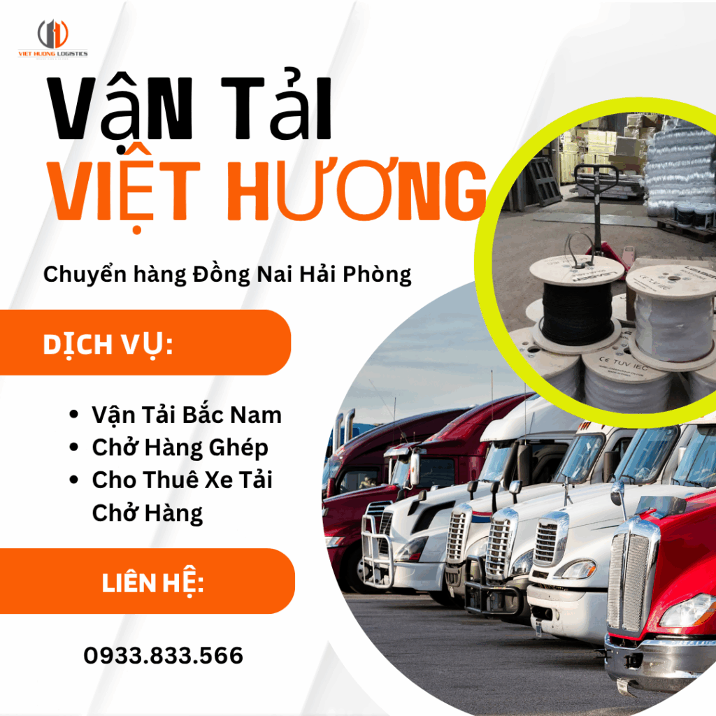  Vận Tải Việt Hương chuyển hàng Đồng Nai Hải Phòng