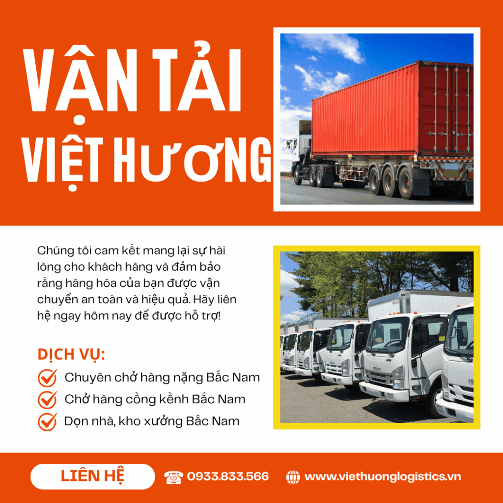 Top 10 Lý Do Chọn Vận Tải Hàng Bắc Nam Dịch vụ xe chở hàng Long An đi Hải Phòng tại Viet Huong Logistics