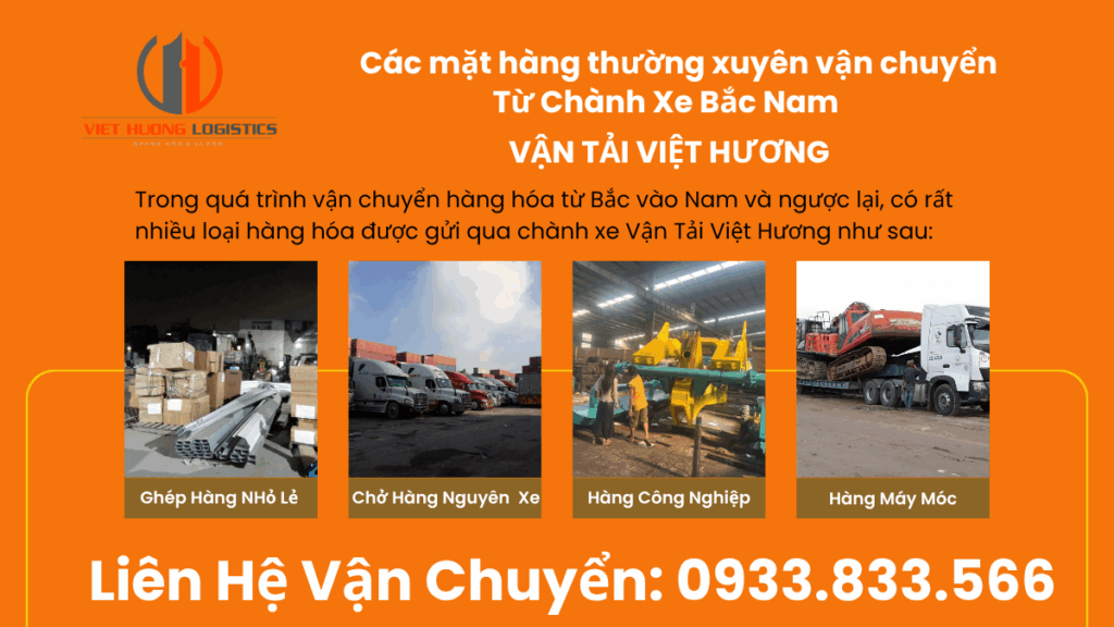 Top 10 Lý Do Chọn Vận Tải Hàng Bắc Nam Các Mặt hàng chuyên chở tại chành Xe Chở Hàng Sài Gòn Đi Phú Thọ - Vận tải Việt Hương