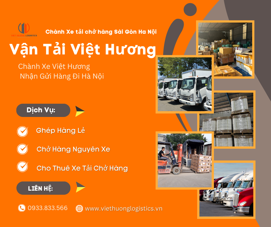 Chành Xe Việt Hương Nhận Gửi Hàng Đi Hà Nội