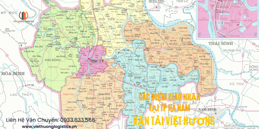 Các điểm giao nhận hàng tại Hà Nam của Vận Tải Việt Hương