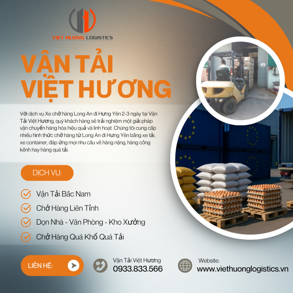 Xe chở hàng Long An đi Hưng Yên 2-3 ngày