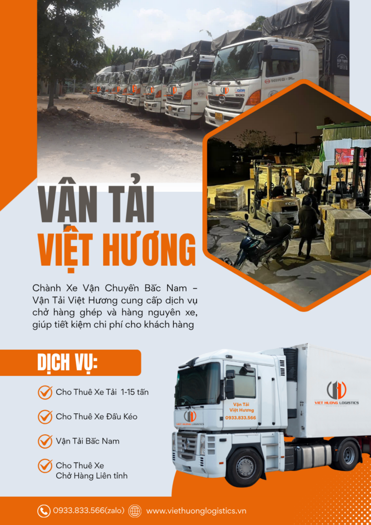 Chành Xe 15 Tấn Vận Chuyền Bắc Nam – Vận Tải Việt Hương - Báo Giá Nhanh: 0933.833.566 (zalo)