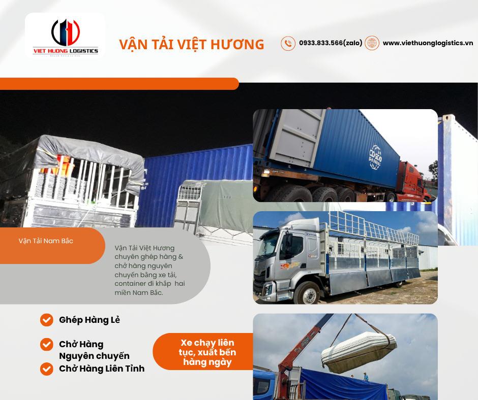 Top 10 Lý Do Chọn Vận Tải Hàng Bắc Nam Vận Tải Miền Nam đi Miền Bắc 3 ngày - 0933833566 Việt Hương