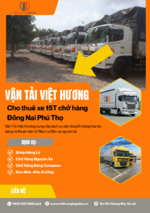 Cho thuê xe 15T chở hàng Đồng Nai Phú Thọ - 0933833566Zalo