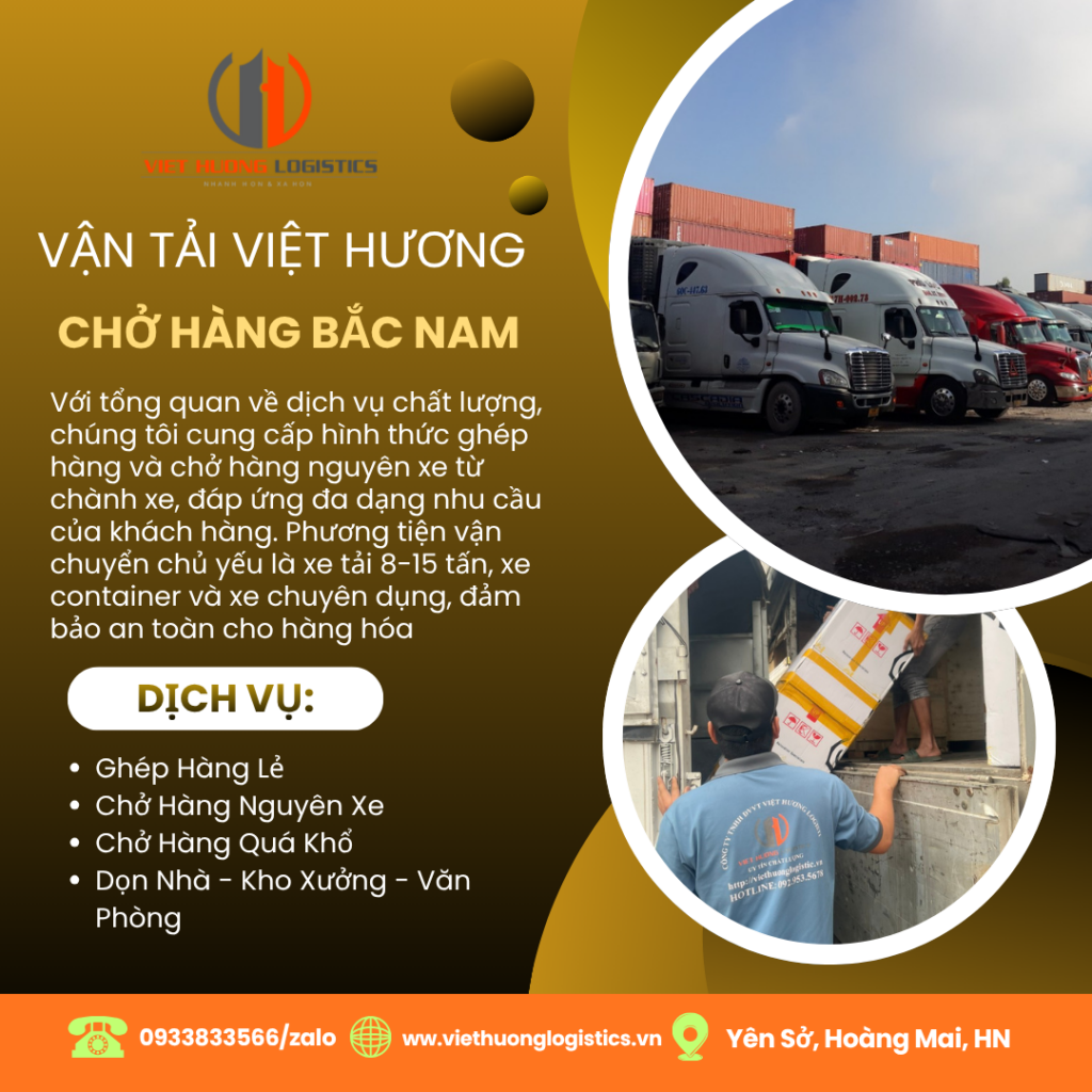 Gửi Hàng Ghép xe 15T đi Bắc Nam - Việt Hương LH0933833566zalo